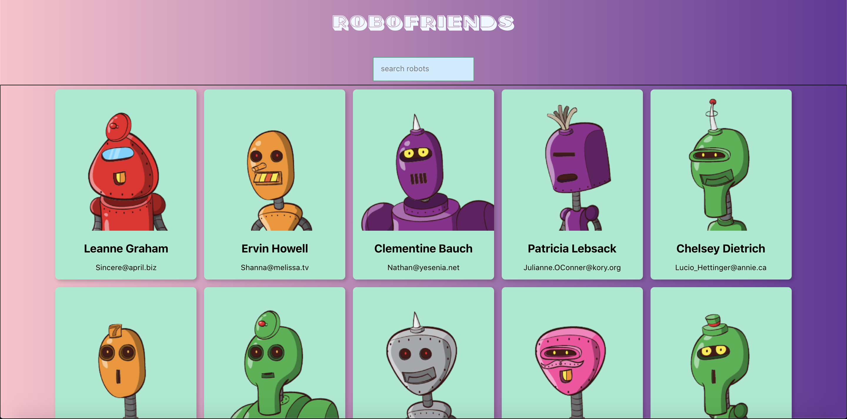 RoboFriends Project